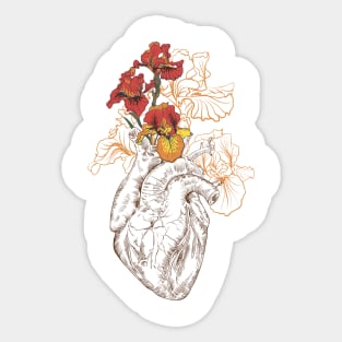 heart with flowers Sticker